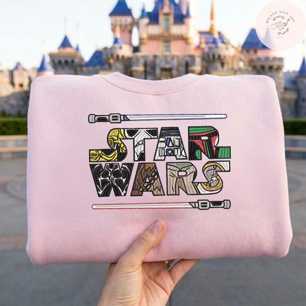 EMBROIDERED Retro Star Wars TShirt Sweatshirt Hoodie, Disney Star Wars Shirt, Galaxy's Edge Shirt, WDW Disney Trip Shirt, Disneyland Shirt