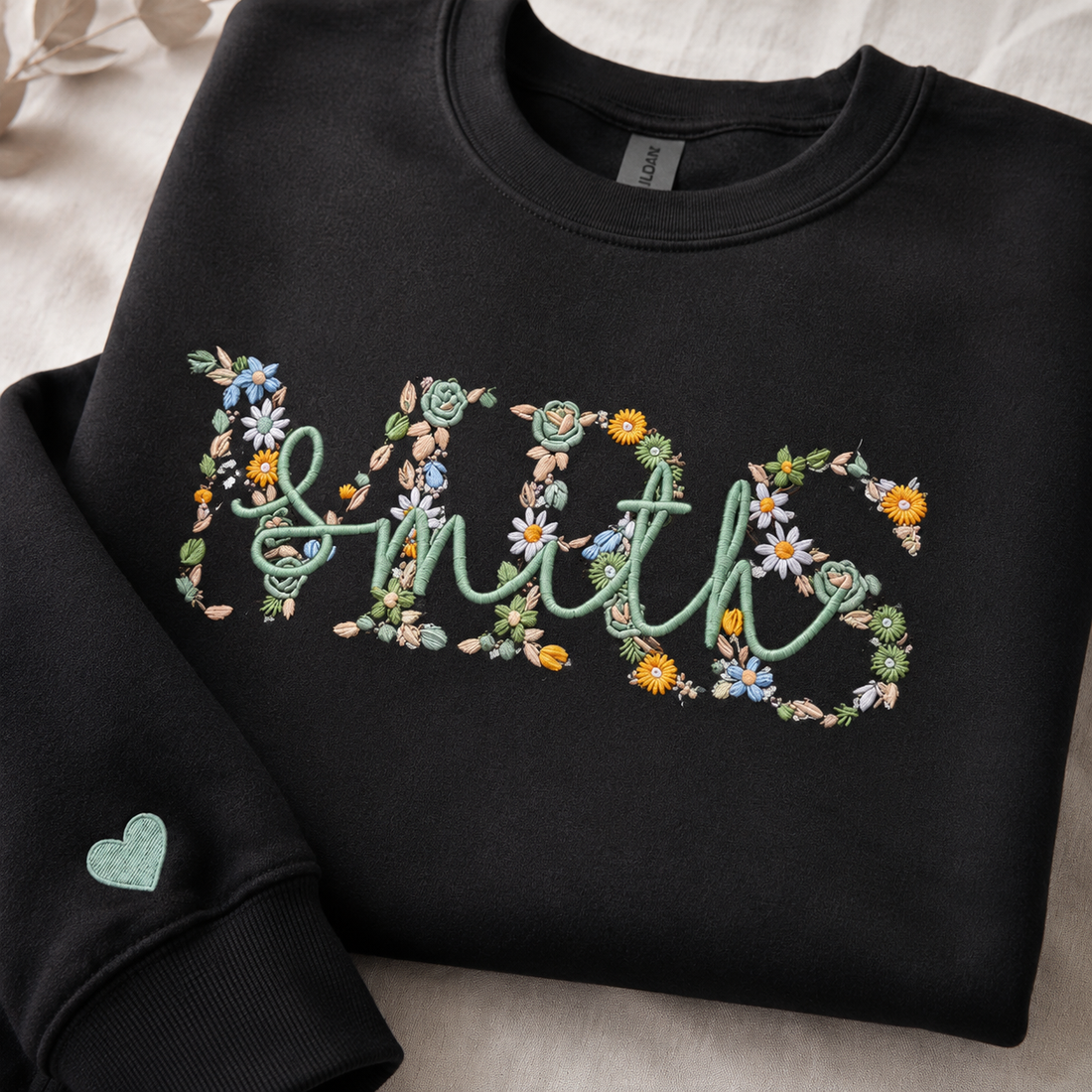 Embroidered Mrs Floral Sweatshirt, New Last Name Sweatshirt, Newly Wed Crewnecks, Wedding Day, Engagement Gift, Honeymoon Outfit