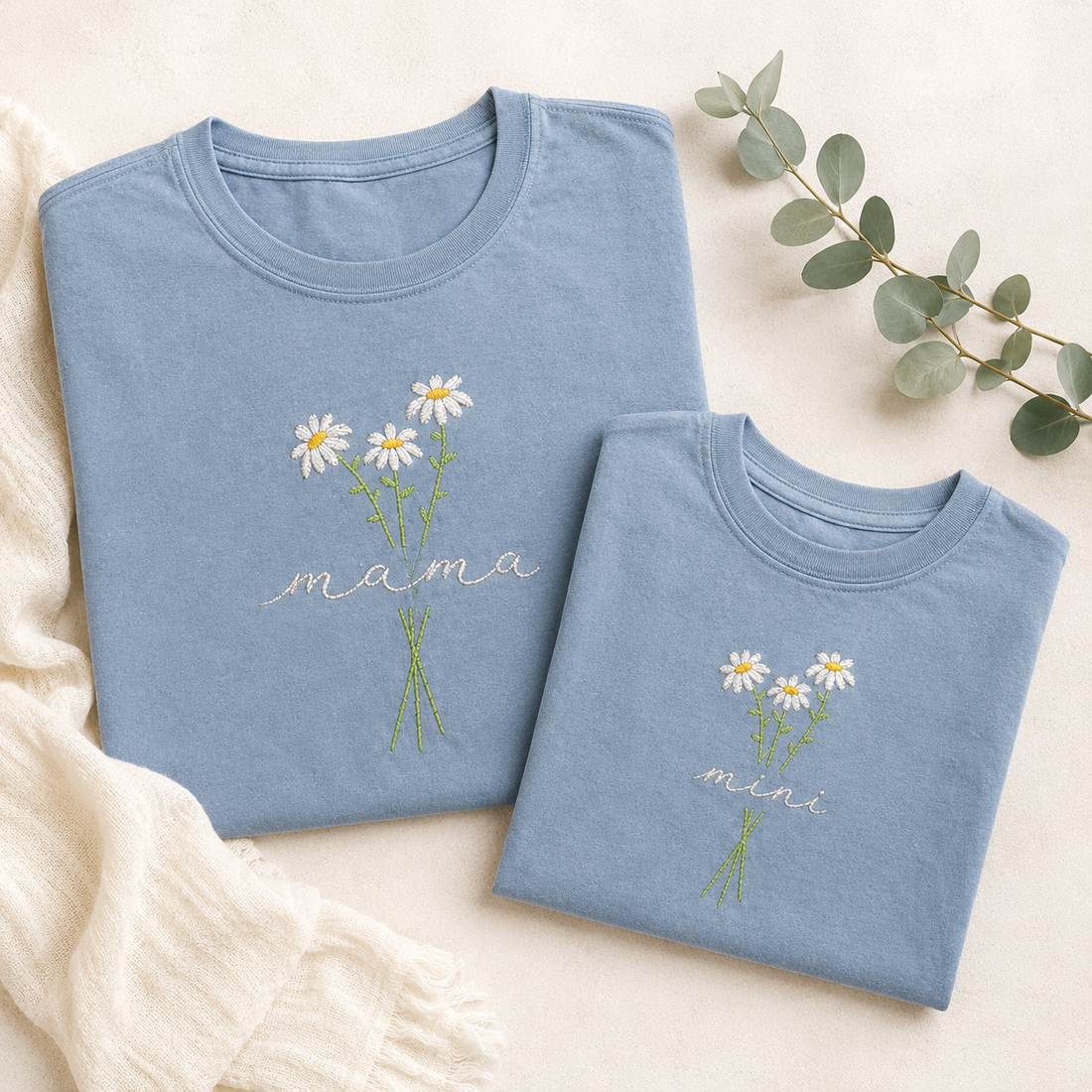 Mama Comfort Colors Embroidered Shirt, Floral Mom Shirt, Mama Embroidery, Mother’s Day Gift, New Mom Gift, Gift for Moms, Aesthetic Mom Tee